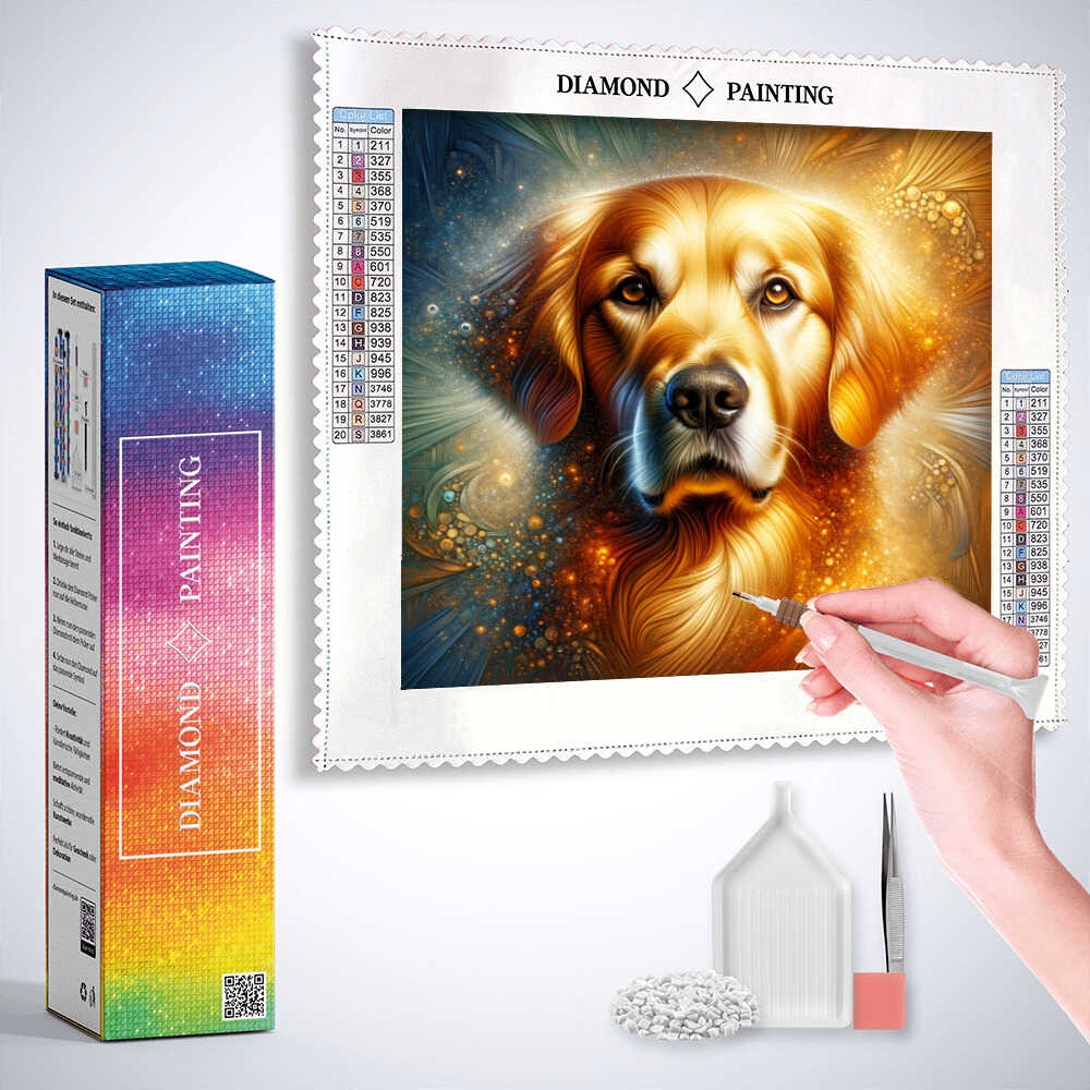 Diamond Painting - Goldenretriever Porträt