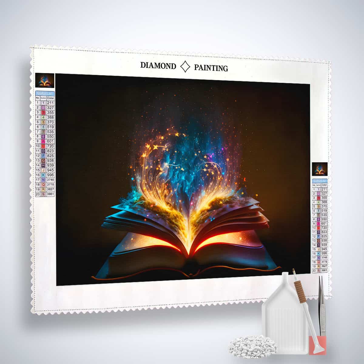 AB Diamond Painting - Zauberbuch Licht - gedruckt in Ultra-HD - AB Diamond, Abstrakt, Fantasy, Horizontal, Neu eingetroffen