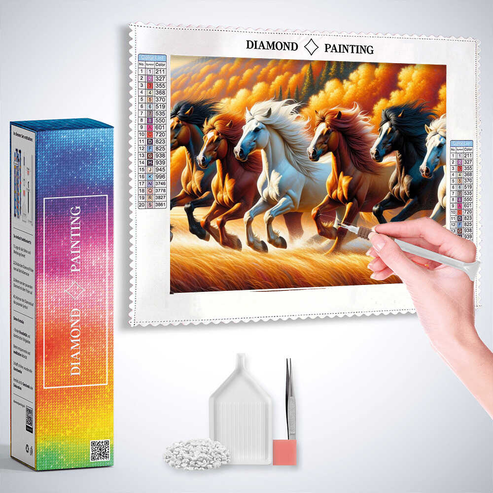 Diamond Painting - Wilde Pferde