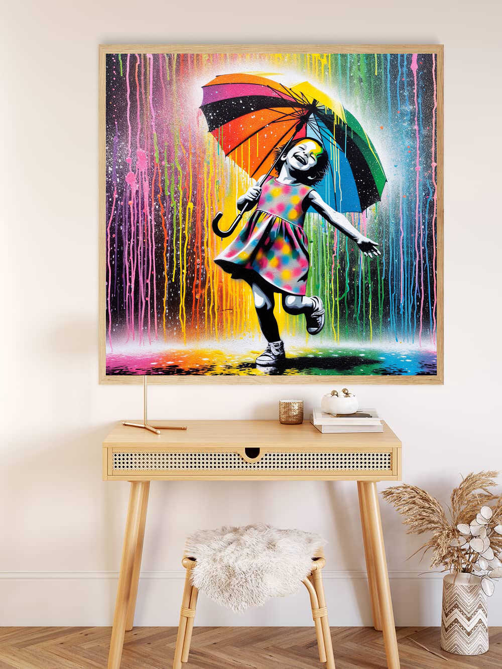 Diamond Painting - Farbentanz im Regen