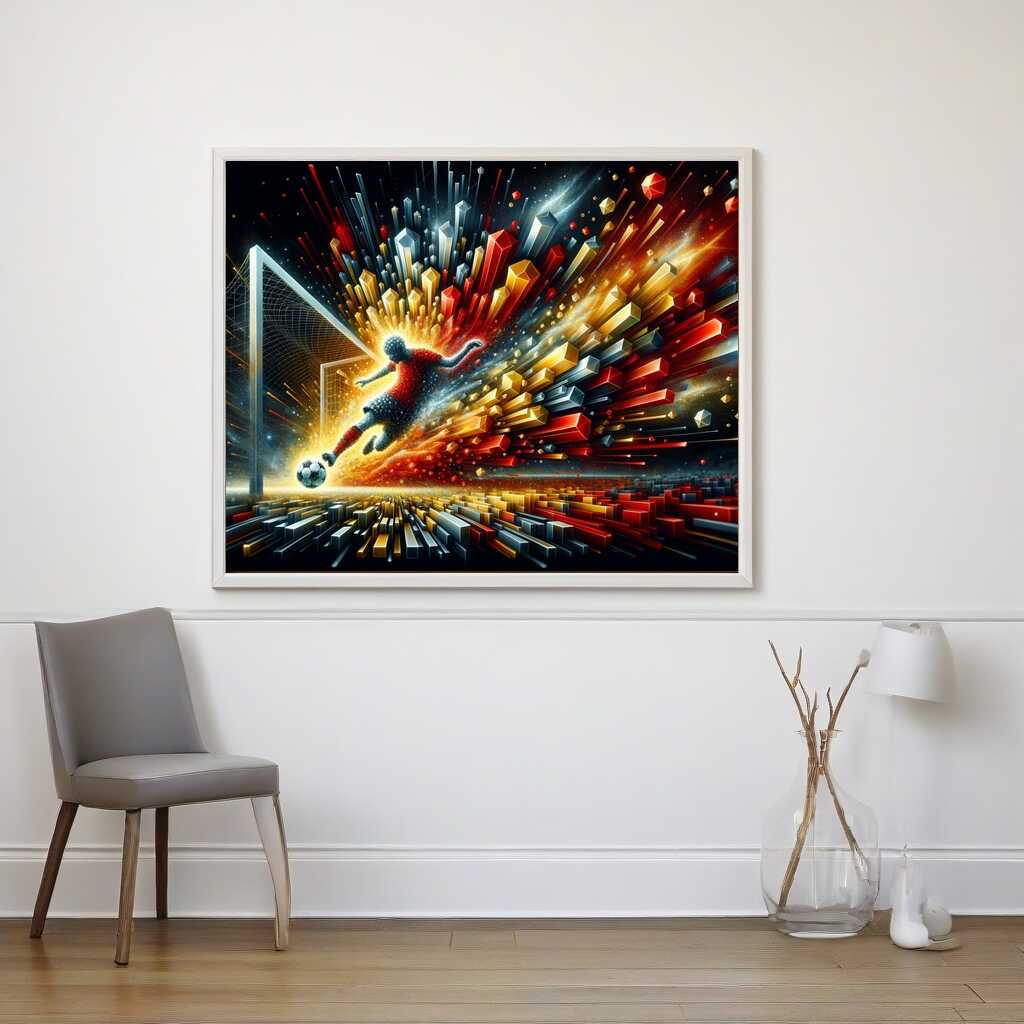 Diamond Painting - Fussball, abstrakt