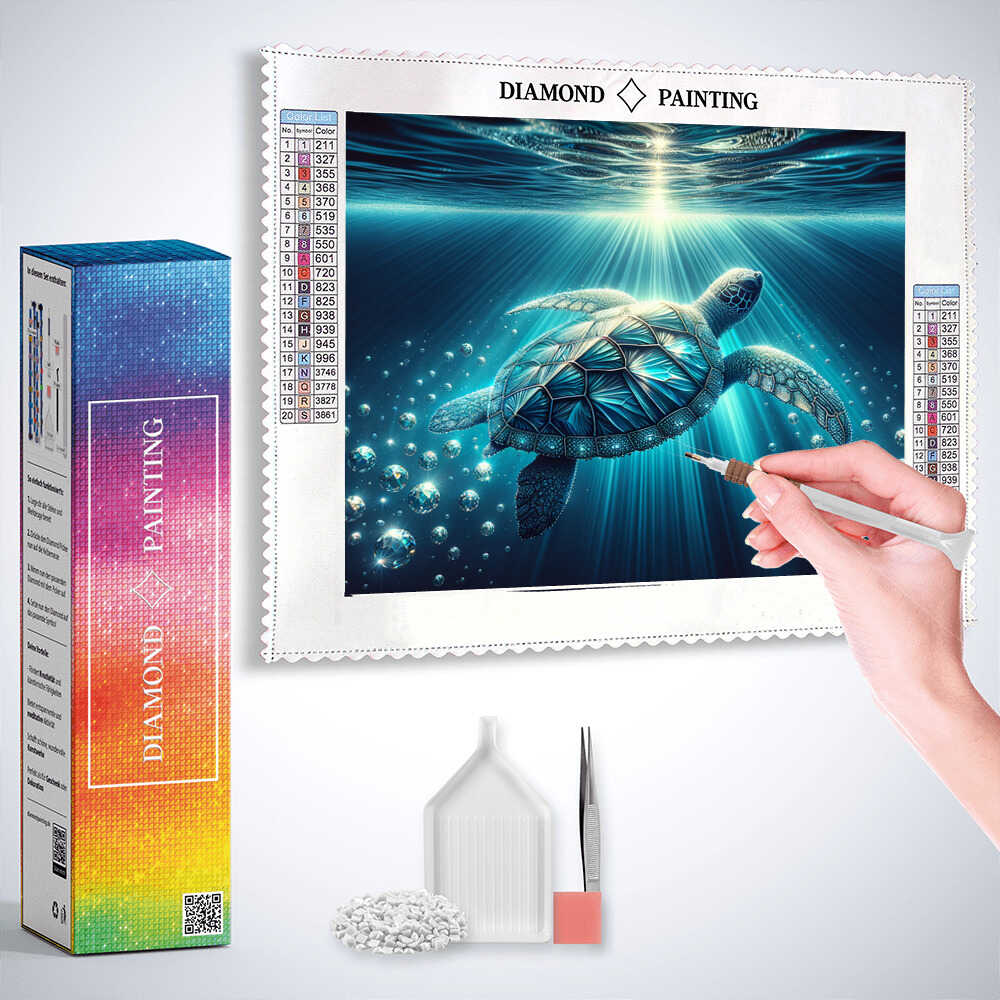 Diamond Painting - Schildkröte im Ozean