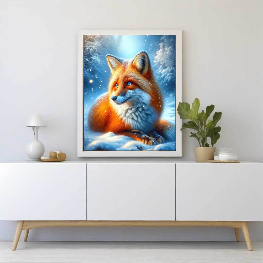 Diamond Painting - Fuchs im Schnee