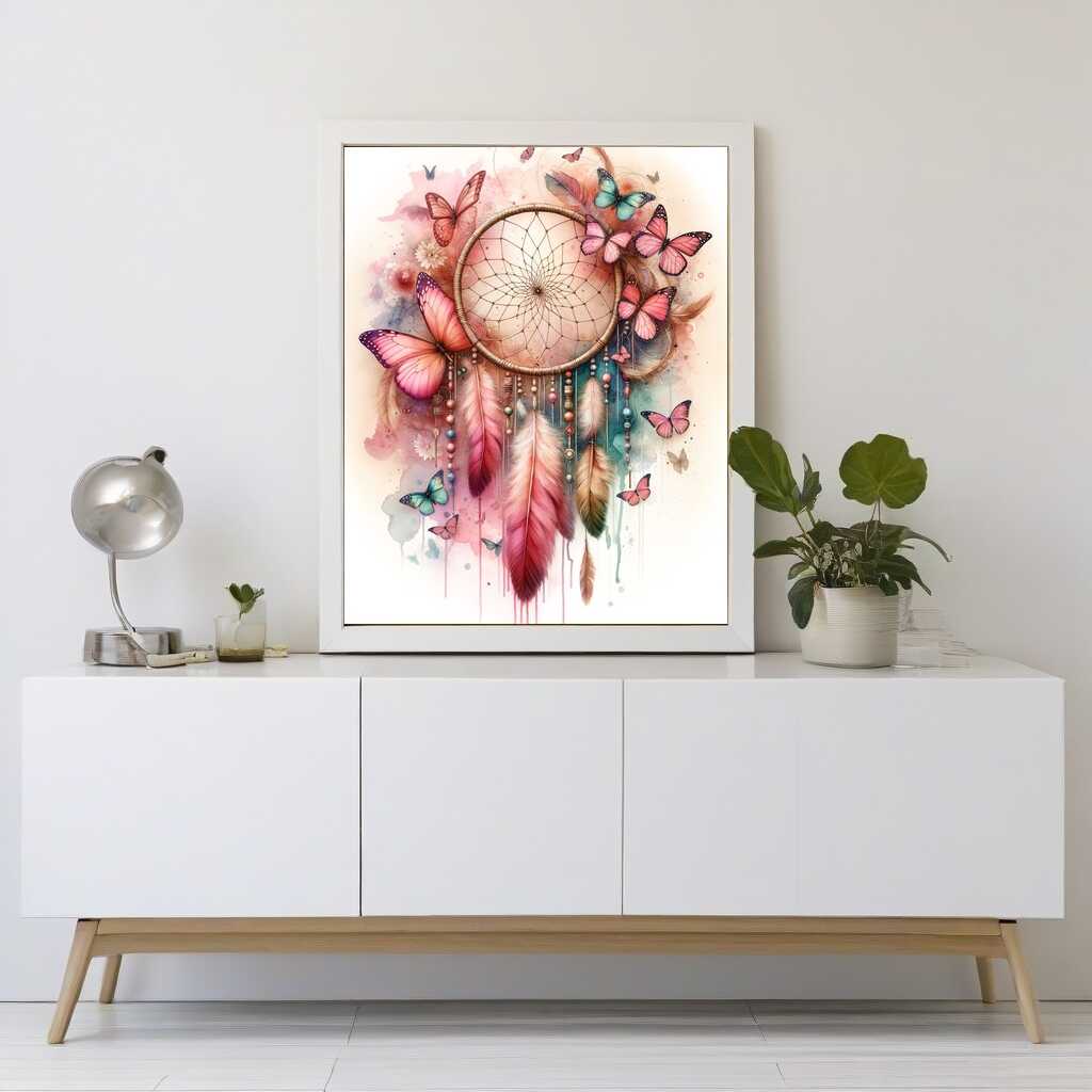 Diamond Painting - Schmetterlinge und Traumfänger