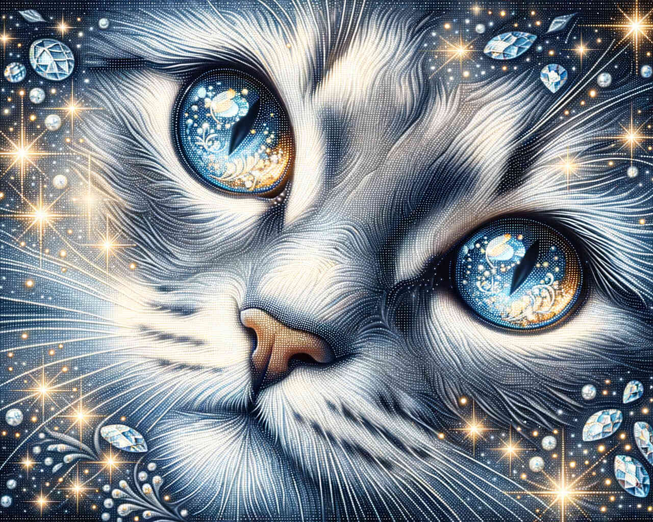 Diamond Painting - Magischer Katzen Blick