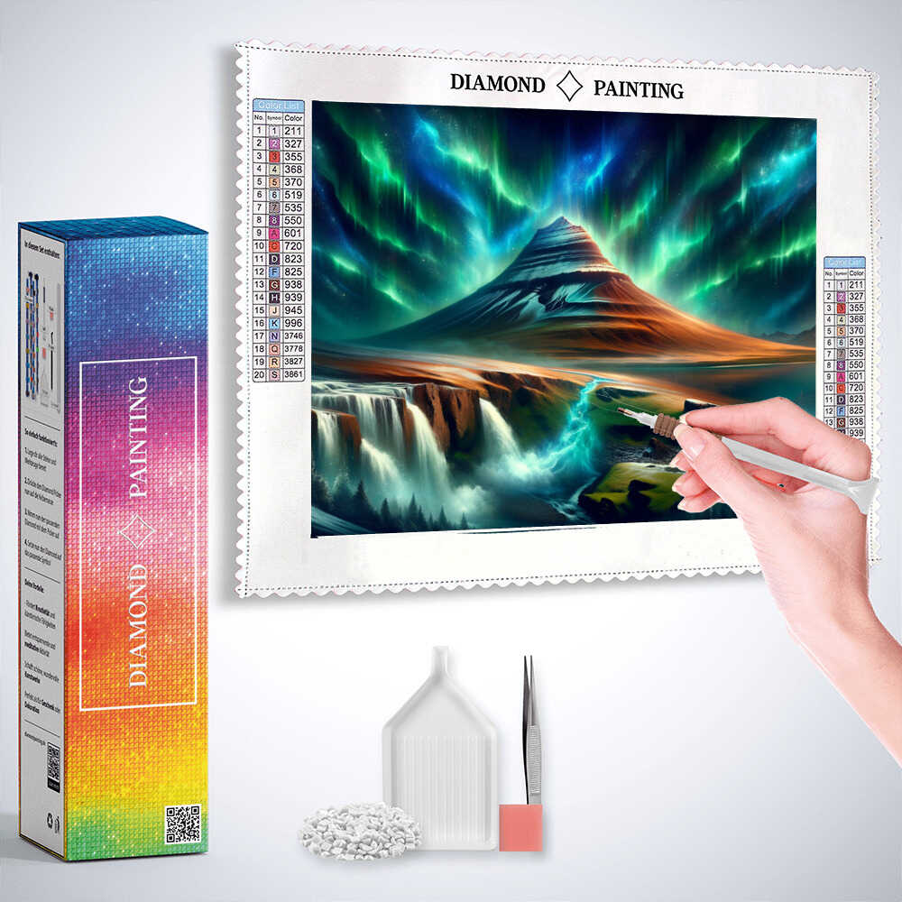 Diamond Painting - Vulkan Polarlichter