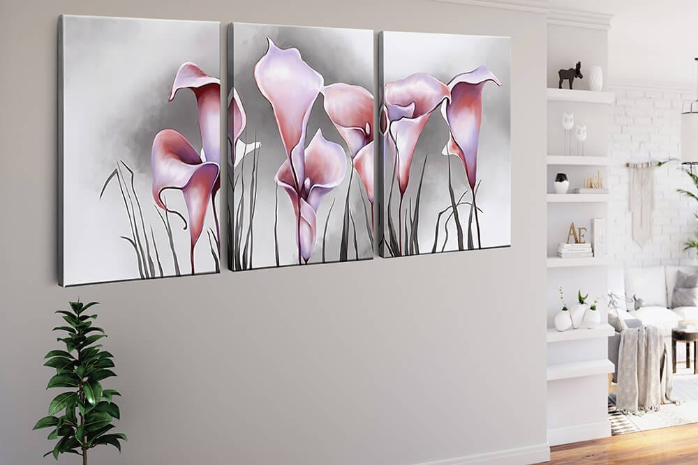 Diamond Painting 3 teilig - Calla Bilder - gedruckt in Ultra-HD - multi3