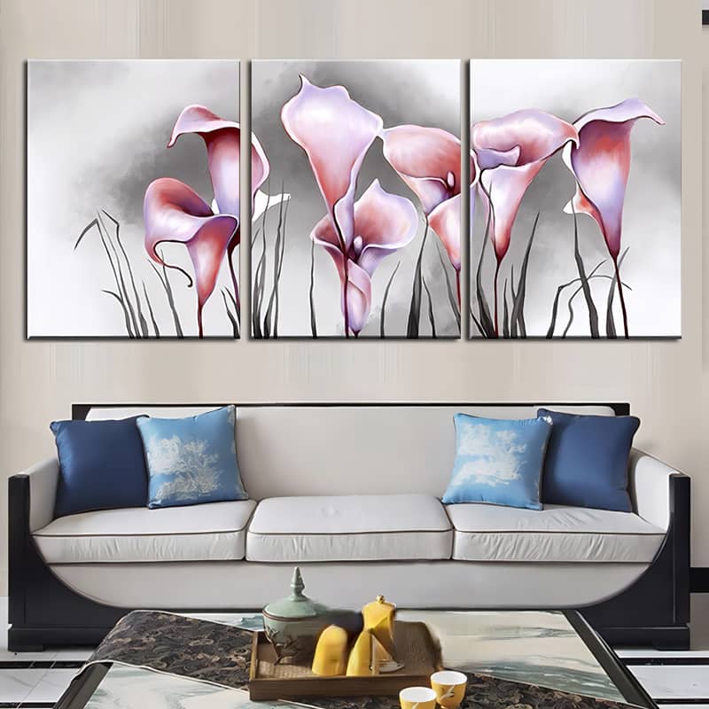 Diamond Painting 3 teilig - Calla Bilder - gedruckt in Ultra-HD - multi3