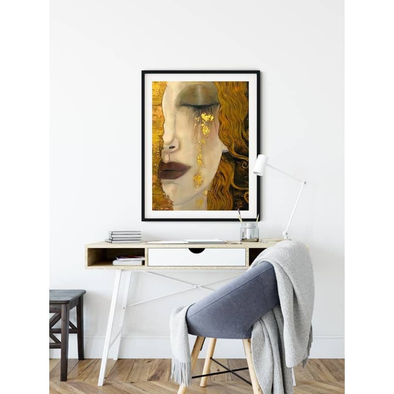 Diamond Painting - Goldene Tränen - gedruckt in Ultra-HD - abstrakt, menschen