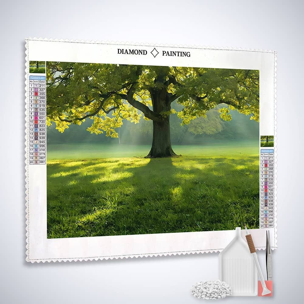 Diamond Painting - Prachtvolles Grün - gedruckt in Ultra-HD - bestseller, landschaft, wald