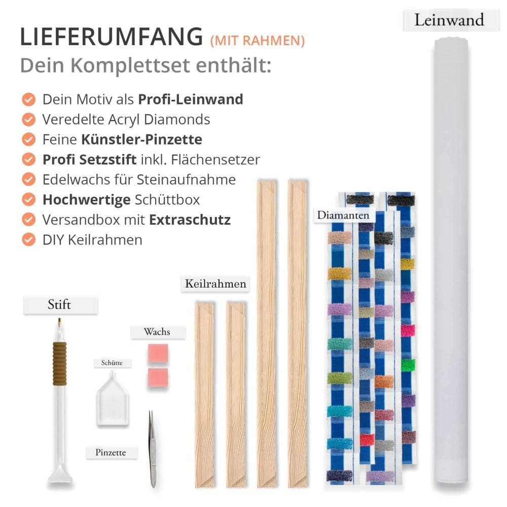 Diamond Painting - Katzenpärchen, Schwarz und weiß