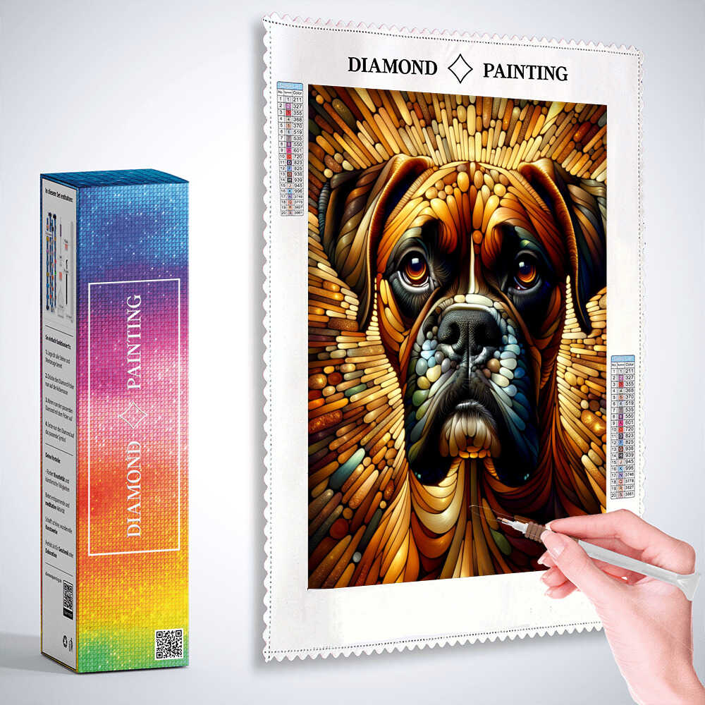 Diamond Painting - Boxer, Portrait