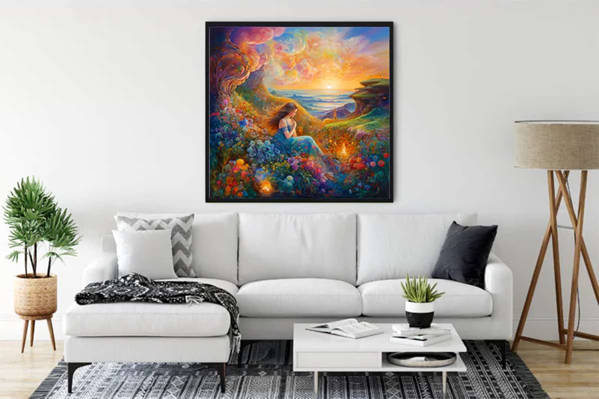 Diamond Painting - Verträumte Schönheit im Grünen - gedruckt in Ultra-HD - bekannte künstler, Josephine Wall, Neu eingetroffen, Quadratisch