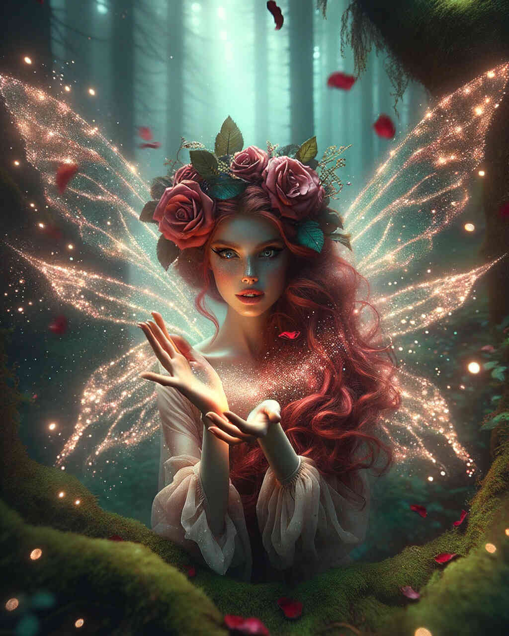 Diamond Painting - Rosa Fee