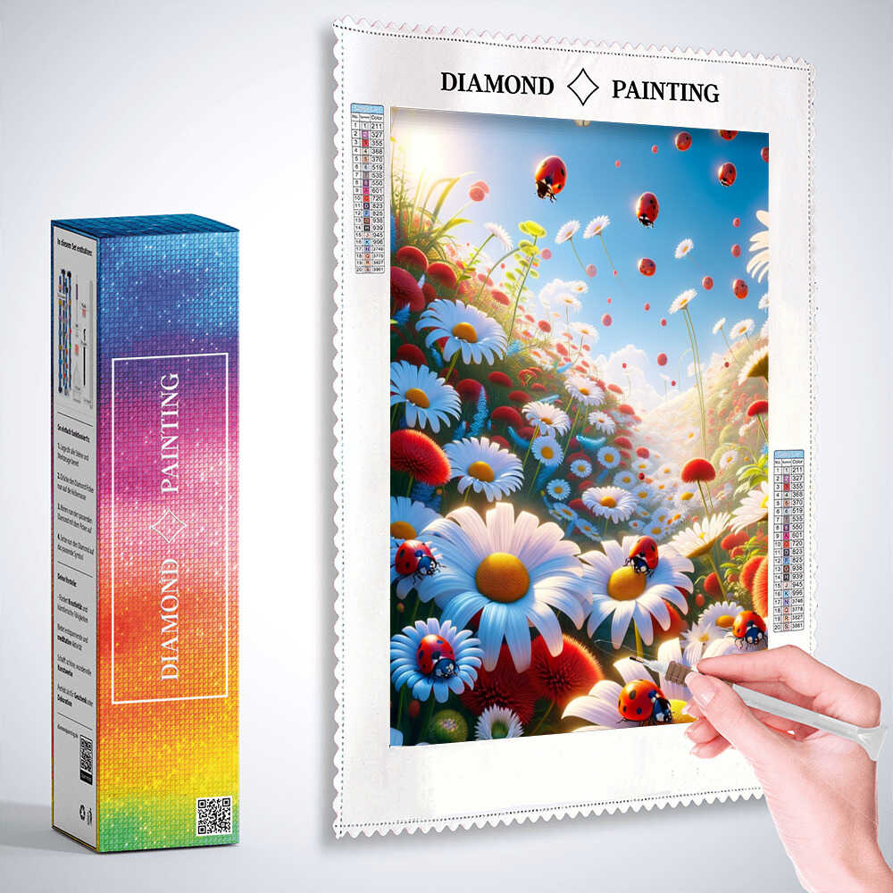 Diamond Painting - Marienkäfer Margeriten