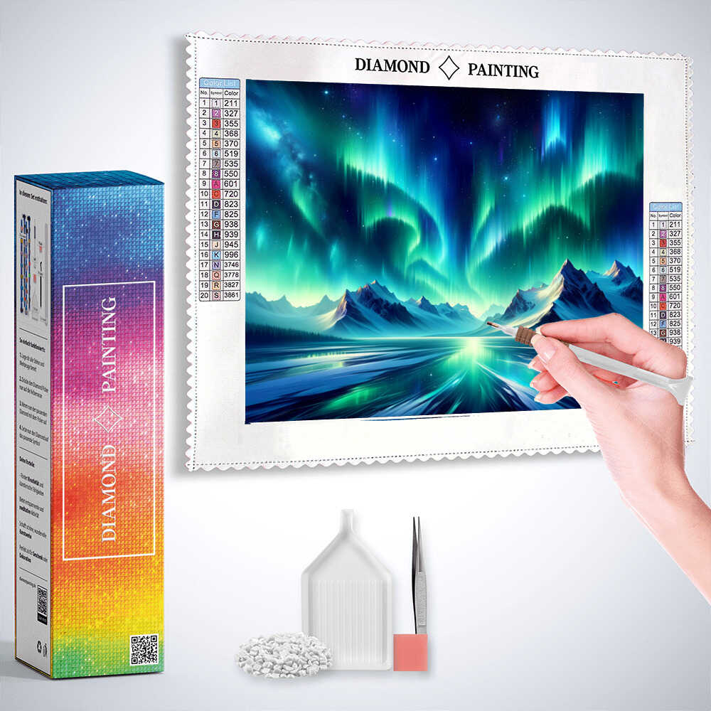 Diamond Painting - Polarlichterstreifen