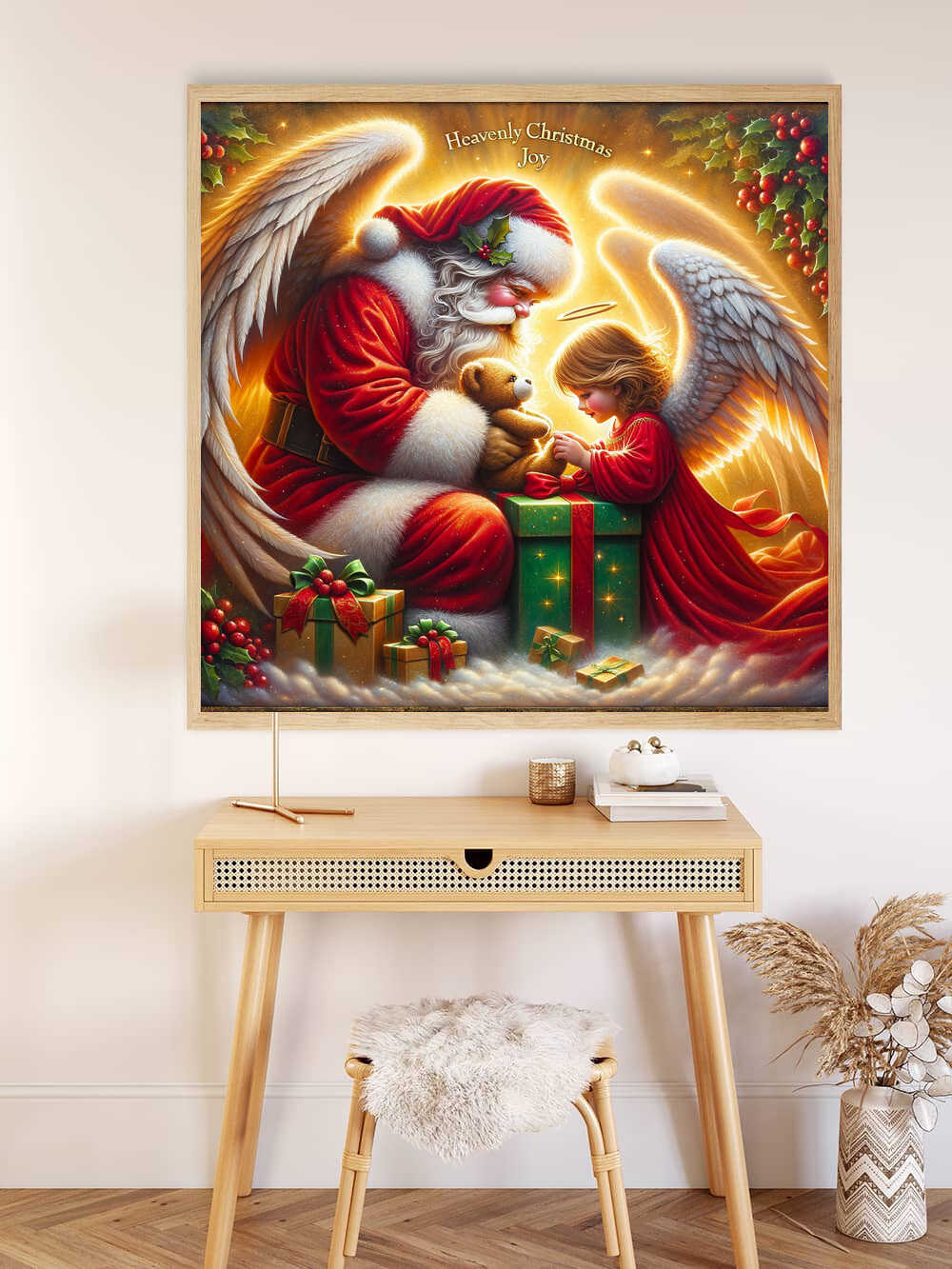 Diamond Painting - Weihnachtsmann und Engel