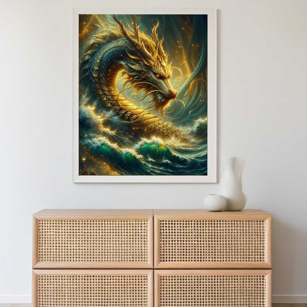 Diamond Painting - Goldener Drache