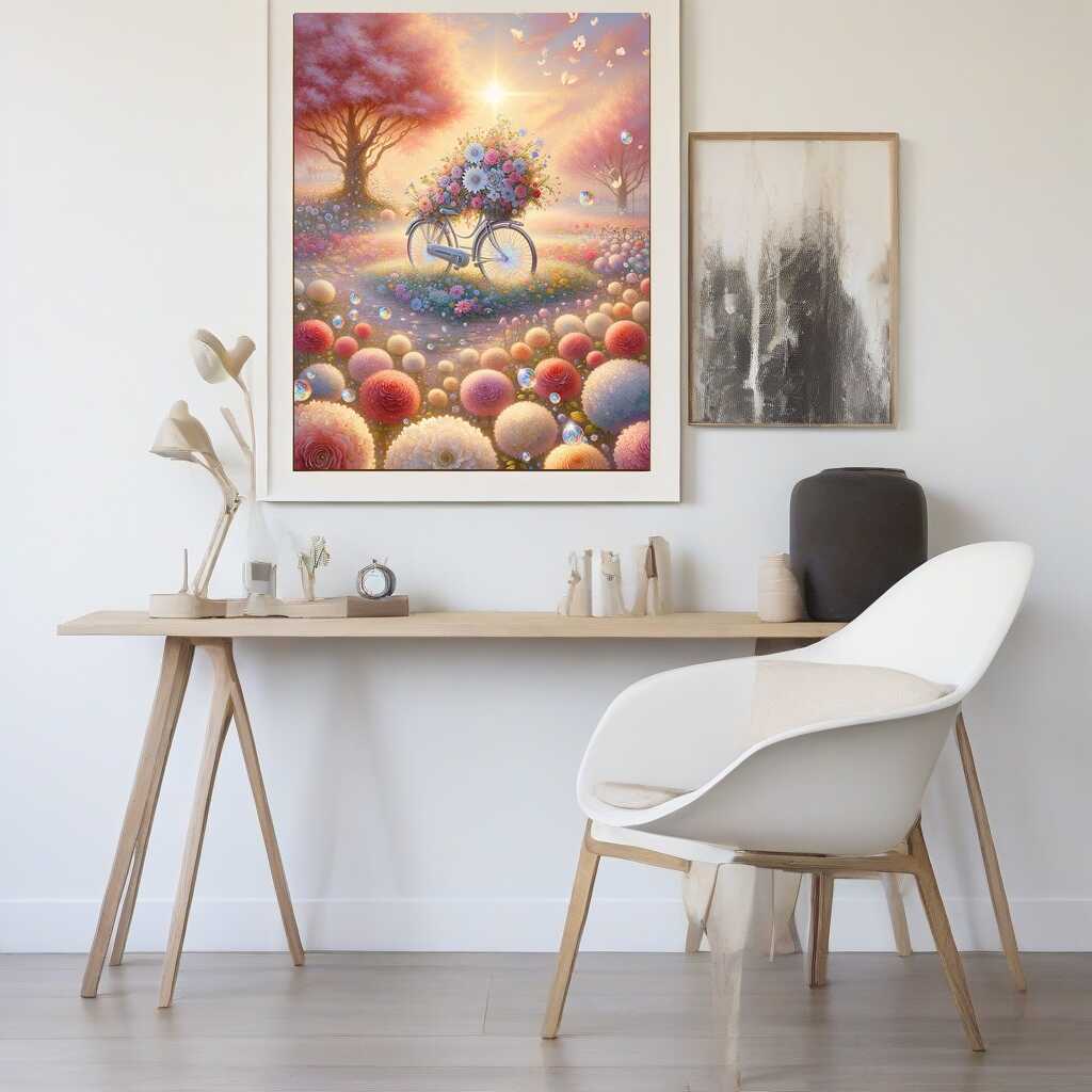 Diamond Painting - Blumenfahrrad