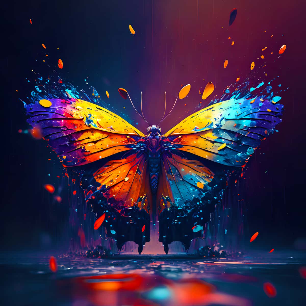 AB Diamond Painting - Schmetterling Farbenprächtig - gedruckt in Ultra-HD - AB Diamond, Fantasy, Neu eingetroffen, Quadratisch, Schmetterling, Tiere