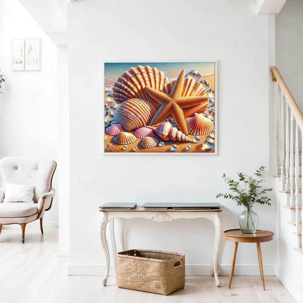 Diamond Painting - Seestern und Muschel