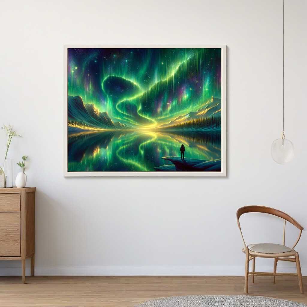 Diamond Painting - Polarlichter in Grün