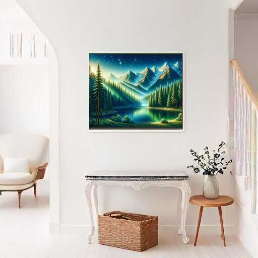 Diamond Painting - Berge und Waldsee
