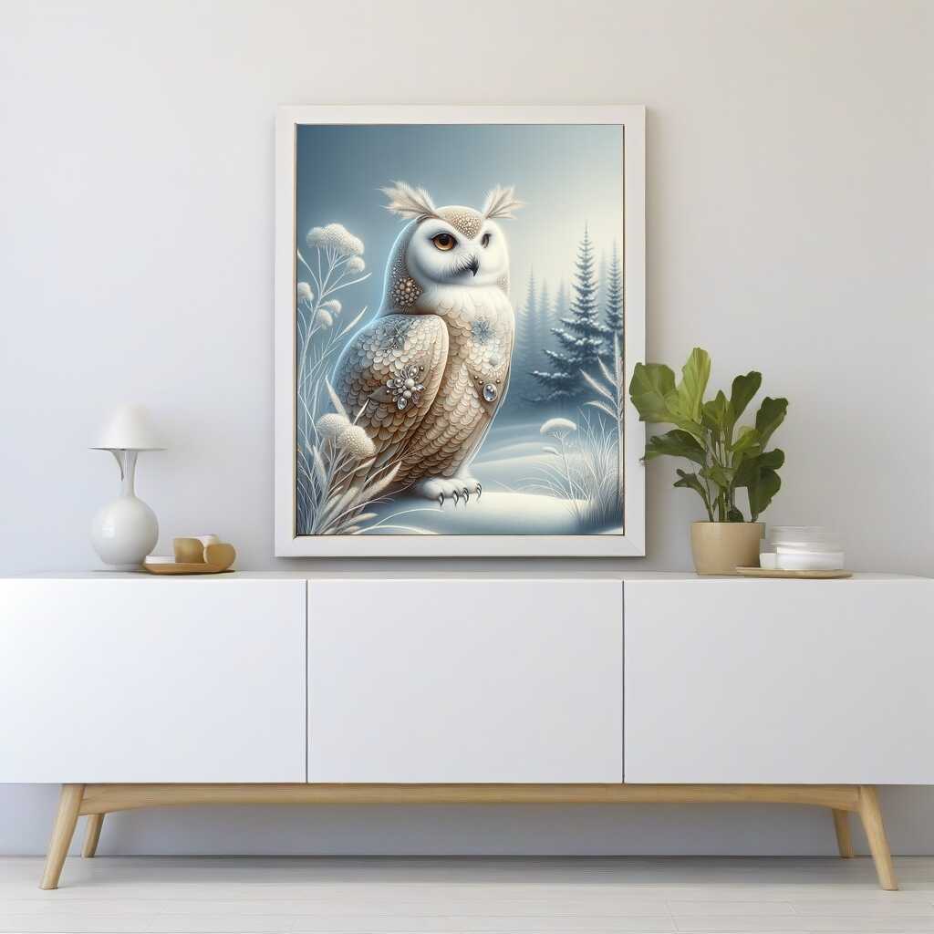 Diamond Painting - Schneeeule