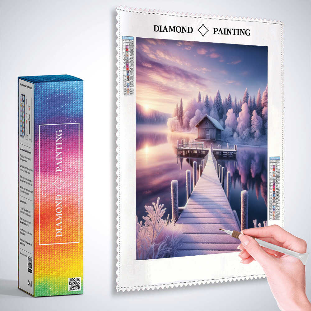 Diamond Painting - Verschneiter Steg