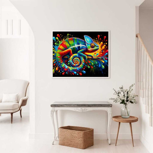 Diamond Painting - Chamäleon Splash, bunt