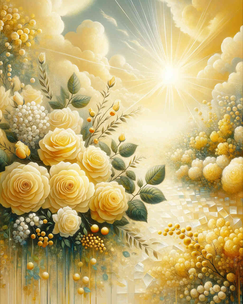 Diamond Painting - Gelbe Dankes Rosen