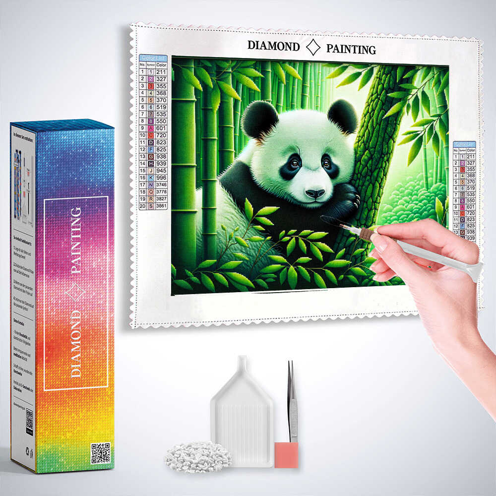 Diamond Painting - Panda im Baum