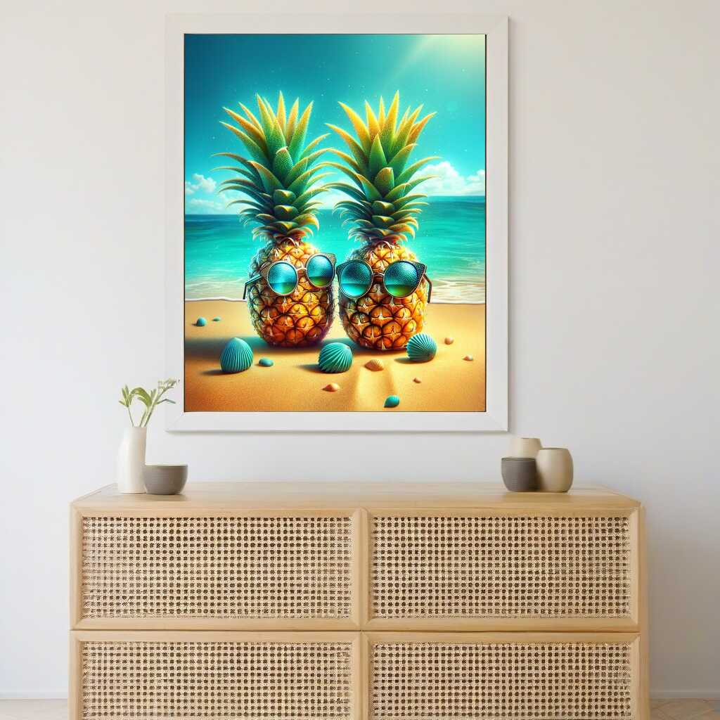 Diamond Painting - Ananas mit Sonnenbrillen