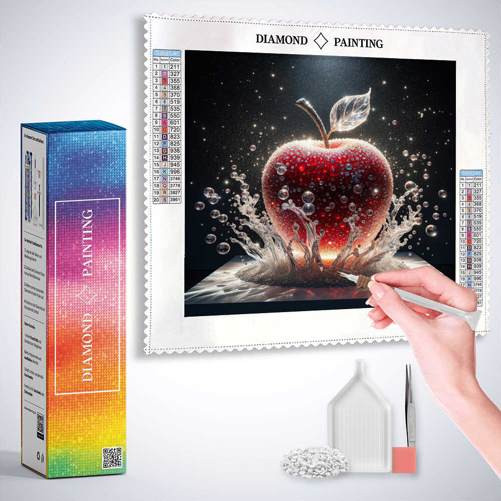 Diamond Painting - Roter Apfel Wasser