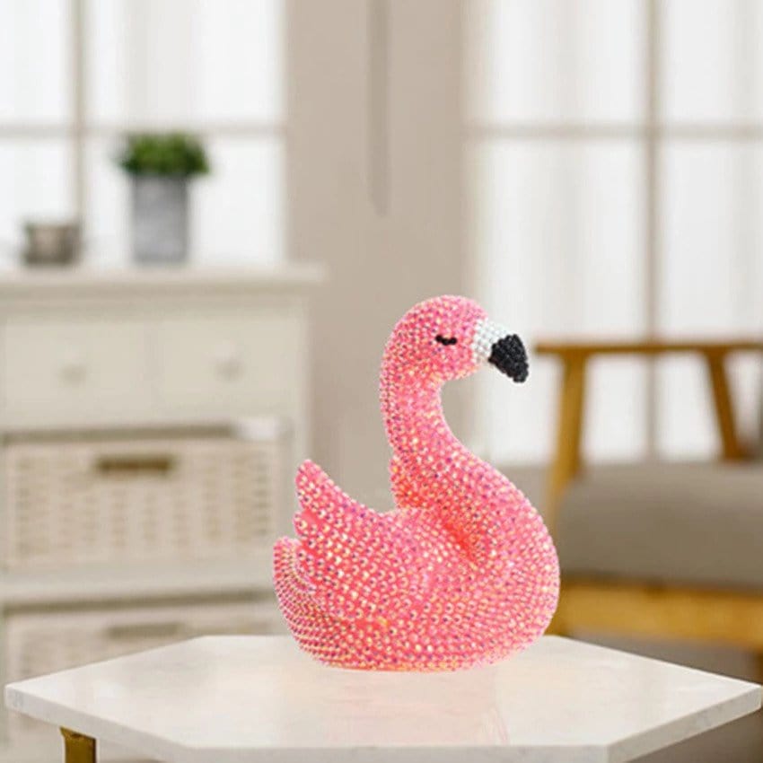Diamond Painting - Flamingo Lampe - gedruckt in Ultra-HD - Lampe, Lampen