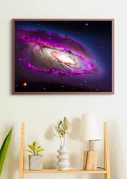 Diamond Painting - Galaxy in Violette - gedruckt in Ultra-HD - Horizontal, Weltall
